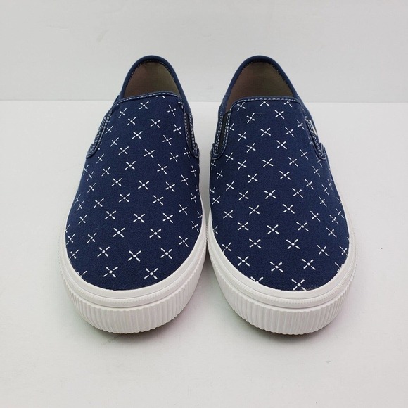 Toms Baja Mens Size 9 Navy Bandana Blue Slip On Casual Loafer Shoes main image 4